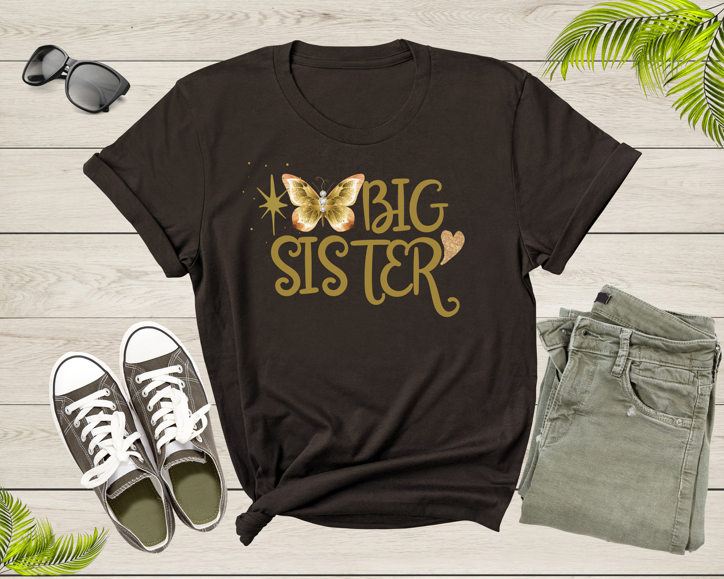 Funny Retro Big Sister Gift Present For Girl Teenager Women T-Shirt Big Sister Lover Graphic Design T Shirt for Girls Teens Tshirt