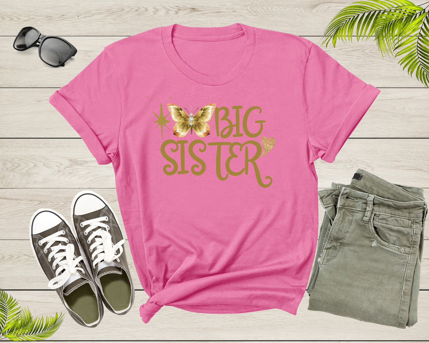 Funny Retro Big Sister Gift Present For Girl Teenager Women T-Shirt Big Sister Lover Graphic Design T Shirt for Girls Teens Tshirt