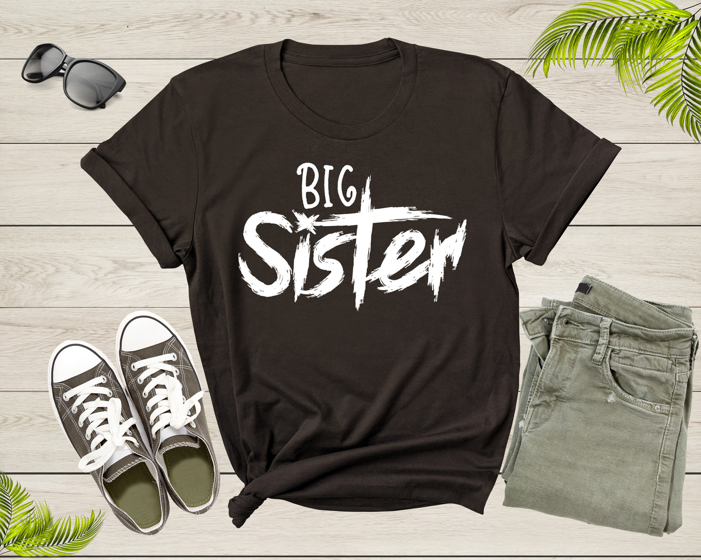 Funny Retro Big Sister Gift Present For Girl Teenager Women T-Shirt Big Sister Lover Graphic Design T Shirt for Girls Teens Tshirt
