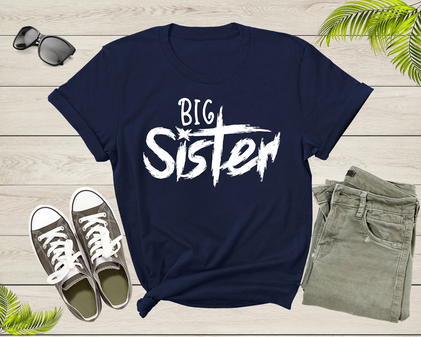 Funny Retro Big Sister Gift Present For Girl Teenager Women T-Shirt Big Sister Lover Graphic Design T Shirt for Girls Teens Tshirt