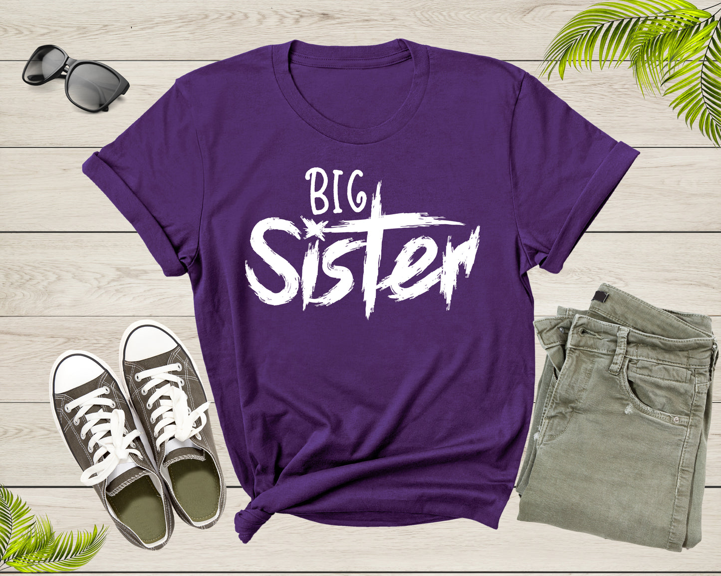 Funny Retro Big Sister Gift Present For Girl Teenager Women T-Shirt Big Sister Lover Graphic Design T Shirt for Girls Teens Tshirt