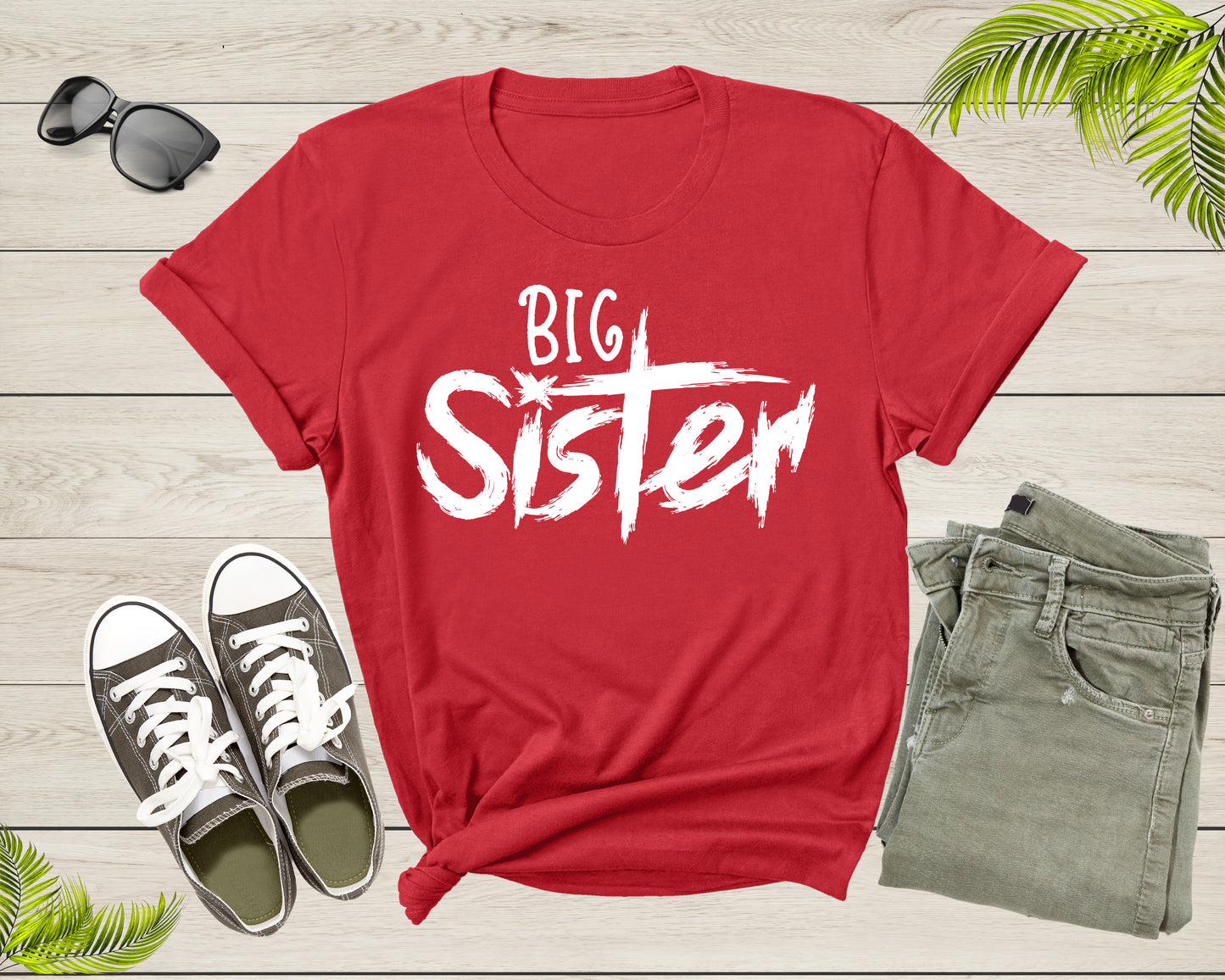 Funny Retro Big Sister Gift Present For Girl Teenager Women T-Shirt Big Sister Lover Graphic Design T Shirt for Girls Teens Tshirt