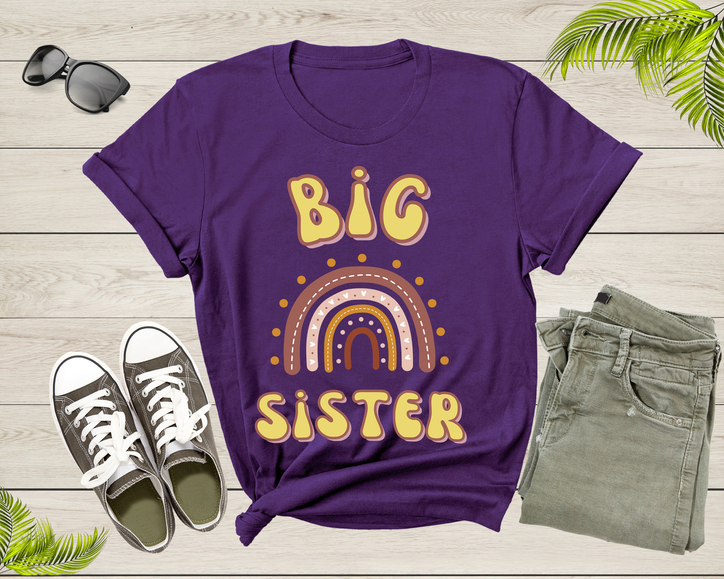 Funny Retro Big Sister Gift Present For Girl Teenager Women T-Shirt Big Sister Lover Graphic Design T Shirt for Girls Teens Tshirt