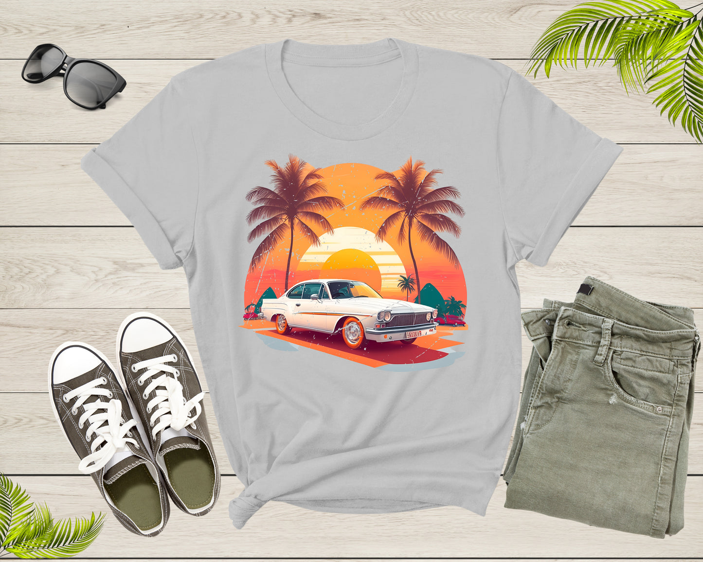 Classic American Muscle Car Graphic Gift For Men Women Kids T-Shirt Vintage Old Car Lover T Shirt for Boys Girls Teens Summer Tshirt