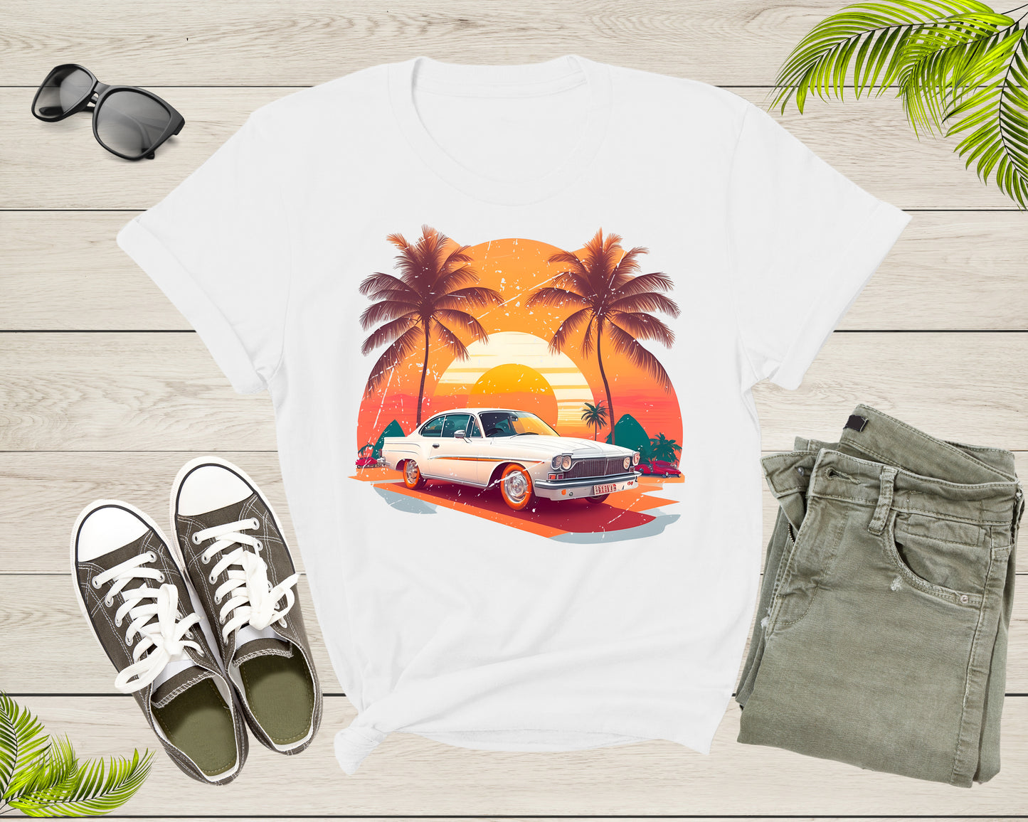 Classic American Muscle Car Graphic Gift For Men Women Kids T-Shirt Vintage Old Car Lover T Shirt for Boys Girls Teens Summer Tshirt