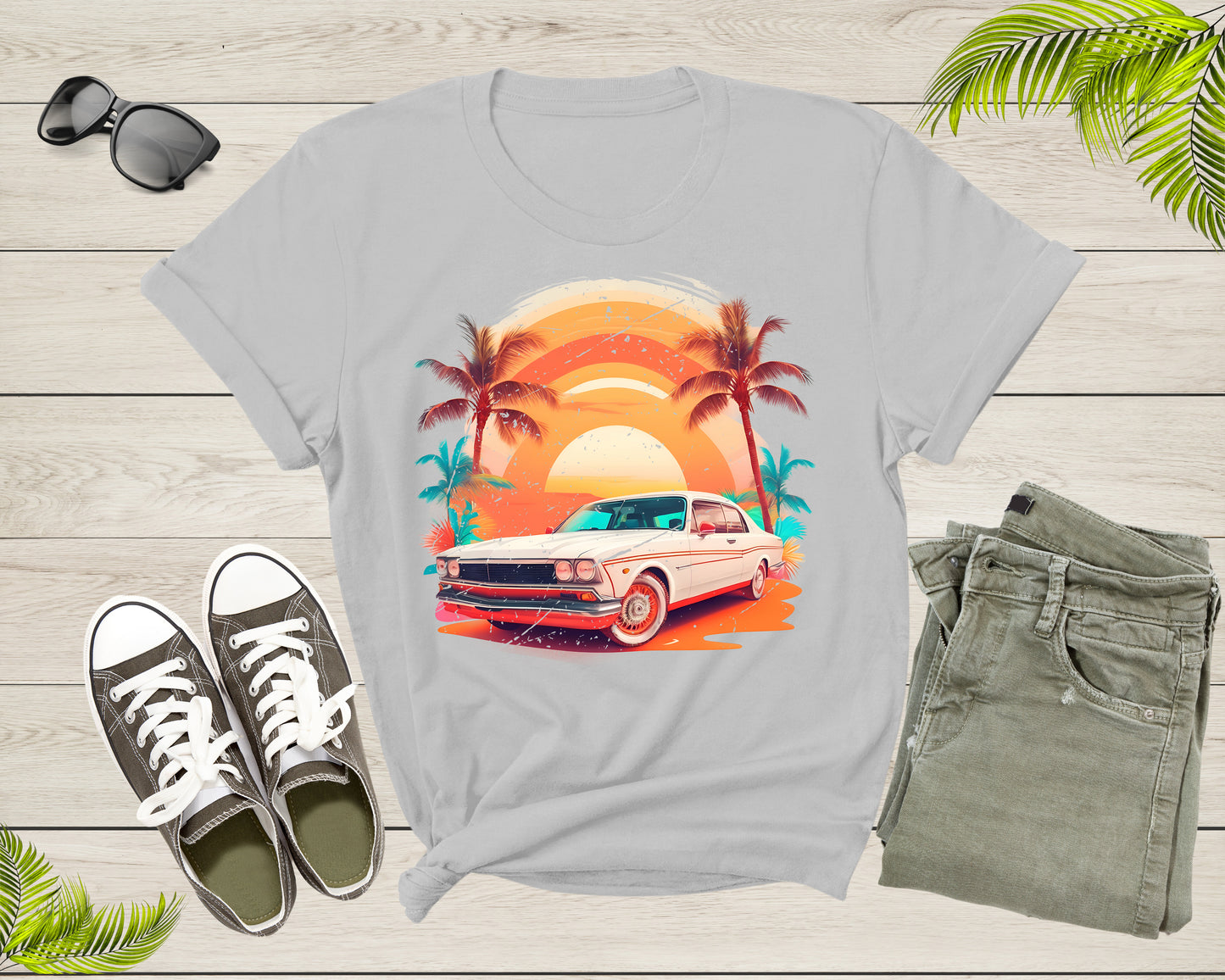 Classic American Muscle Car Graphic Gift For Men Women Kids T-Shirt Vintage Old Car Lover T Shirt for Boys Girls Teens Summer Tshirt