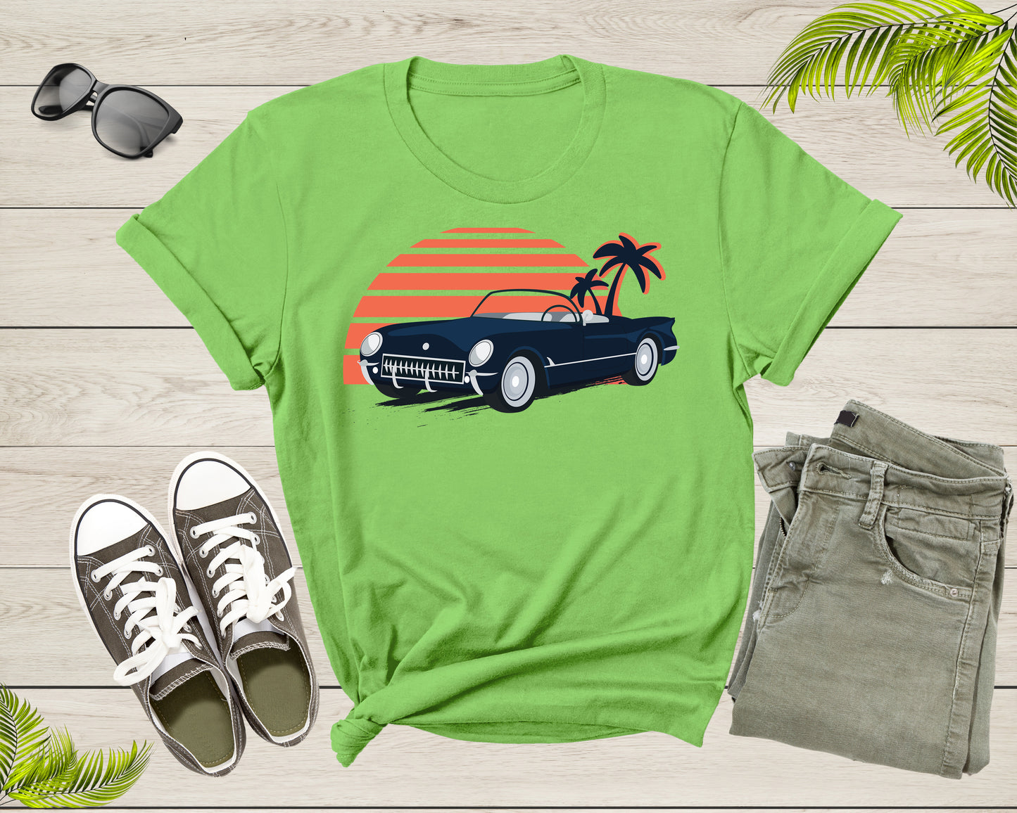 Classic American Muscle Car Graphic Gift For Men Women Kids T-Shirt Vintage Old Car Lover T Shirt for Boys Girls Teens Summer Tshirt