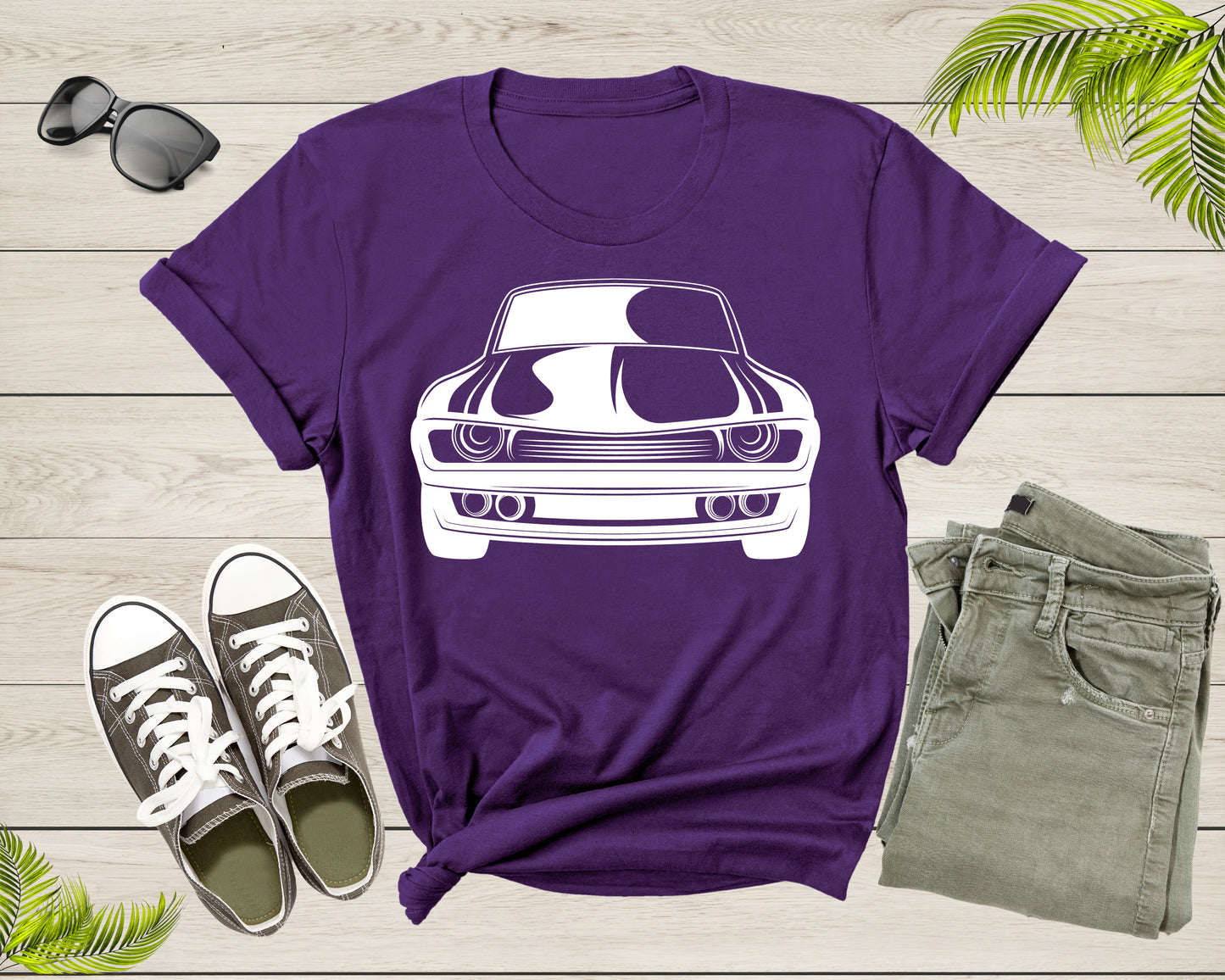 Classic American Muscle Car Graphic Gift For Men Women Kids T-Shirt Vintage Old Car Lover T Shirt for Boys Girls Teens Summer Tshirt