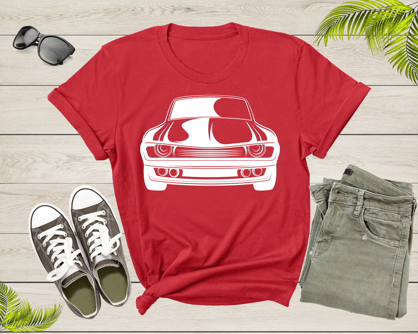 Classic American Muscle Car Graphic Gift For Men Women Kids T-Shirt Vintage Old Car Lover T Shirt for Boys Girls Teens Summer Tshirt