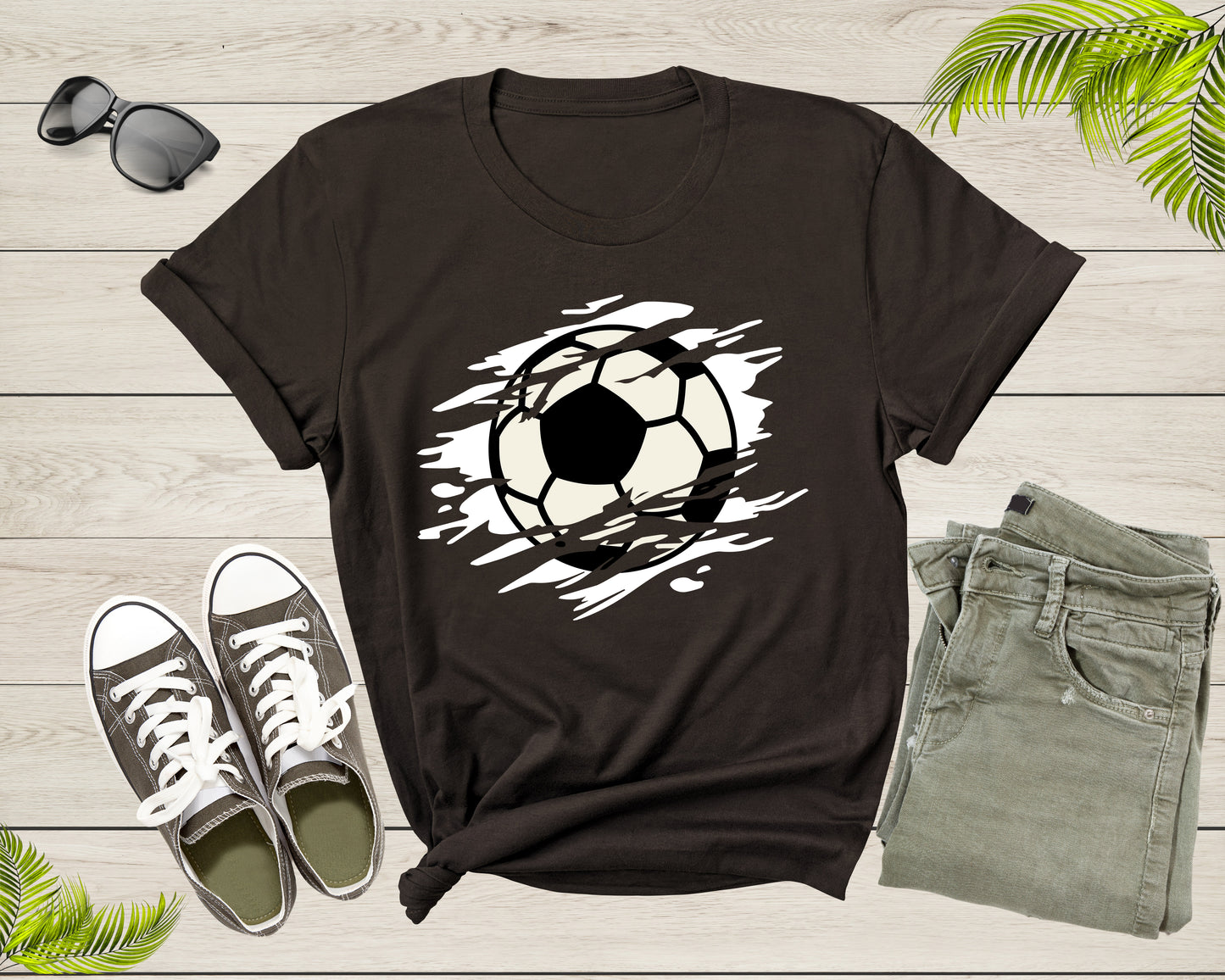 Cool Soccer Ball Silhouette Soccer Sports Team Games T-Shirt Soccer Player Gift T Shirt for Men Women Kids Boys Girls Soccer Graphic Tshirt