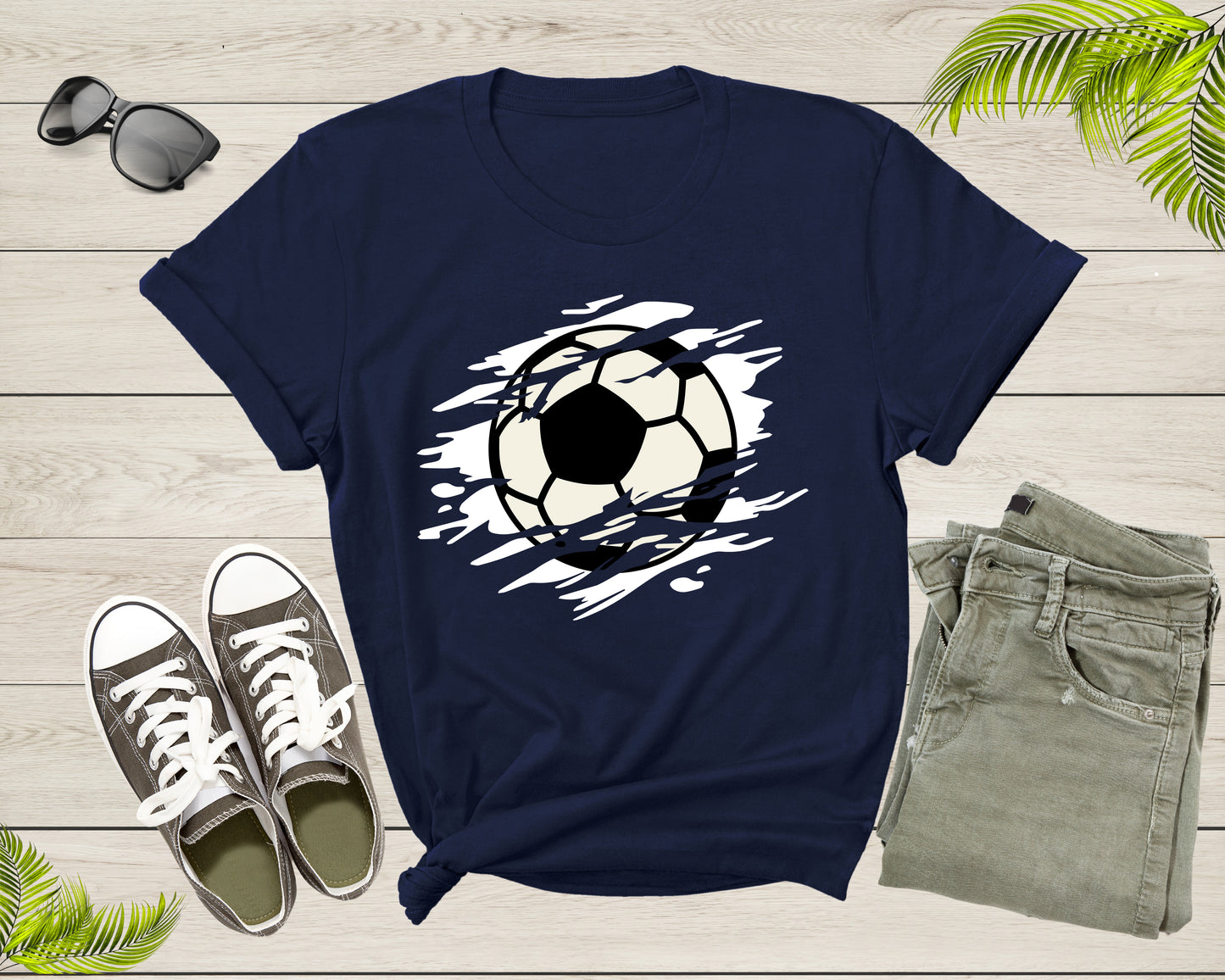 Cool Soccer Ball Silhouette Soccer Sports Team Games T-Shirt Soccer Player Gift T Shirt for Men Women Kids Boys Girls Soccer Graphic Tshirt