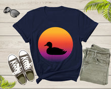 Load image into Gallery viewer, Cool Swimming Duck Animal Silhouette at Sunset Nature Bird T-Shirt Duck Lover Gift T Shirt for Men Women Kids Boys Girls Duck Graphic Tshirt