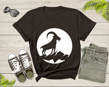 Load image into Gallery viewer, Cool Wild Goat Animal Horn Livestock Silhouette Capricorn T-Shirt Goat Lover Shirt Farm Animal Goat Gift Tshirt Farm Life Animal Lover Shirt