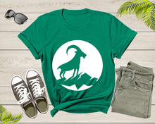 Load image into Gallery viewer, Cool Wild Goat Animal Horn Livestock Silhouette Capricorn T-Shirt Goat Lover Shirt Farm Animal Goat Gift Tshirt Farm Life Animal Lover Shirt
