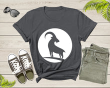 Load image into Gallery viewer, Cool Wild Goat Animal Horn Livestock Silhouette Capricorn T-Shirt Goat Lover Shirt Farm Animal Goat Gift Tshirt Farm Life Animal Lover Shirt