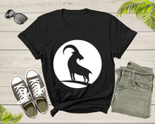 Load image into Gallery viewer, Cool Wild Goat Animal Horn Livestock Silhouette Capricorn T-Shirt Goat Lover Shirt Farm Animal Goat Gift Tshirt Farm Life Animal Lover Shirt
