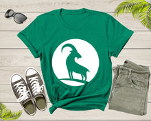 Load image into Gallery viewer, Cool Wild Goat Animal Horn Livestock Silhouette Capricorn T-Shirt Goat Lover Shirt Farm Animal Goat Gift Tshirt Farm Life Animal Lover Shirt