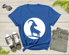 Load image into Gallery viewer, Cool Wild Goat Animal Horn Livestock Silhouette Capricorn T-Shirt Goat Lover Shirt Farm Animal Goat Gift Tshirt Farm Life Animal Lover Shirt