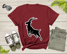 Load image into Gallery viewer, Cool Wild Goat Animal Horn Livestock Silhouette Capricorn T-Shirt Goat Lover Shirt Farm Animal Goat Gift Tshirt Farm Life Animal Lover Shirt