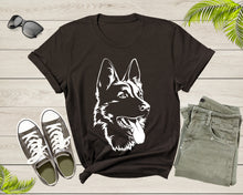 Load image into Gallery viewer, Cute Black German Shepherd Dog Puppy Pet Doggie Animal Dog T-Shirt Dog Lover Gift T Shirt for Men Women Kids Boys Girls Dog Graphic TShirt