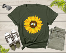 Load image into Gallery viewer, Cute Bumble Bee Yellow Sunflower Blossom Petal Flower Plant T-Shirt Sunflower Lover Gift T Shirt for Men Women Kids Boys Girls TShirt