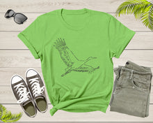 Load image into Gallery viewer, Cool Flying White Asian Openbill Stork Migratory Bird Animal T-Shirt Soaring Flying Stork Bird T Shirt for Men Women Kids Boys Girls Gift