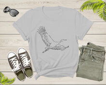 Load image into Gallery viewer, Cool Flying White Asian Openbill Stork Migratory Bird Animal T-Shirt Soaring Flying Stork Bird T Shirt for Men Women Kids Boys Girls Gift