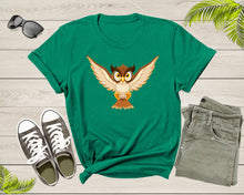 Load image into Gallery viewer, Cute Cool Flying Owl Bird of Night Hooter Owlet Owleez Bird T-Shirt Owl Lover Gift T Shirt for Men Women Kids Boys Girls Graphic Tshirt