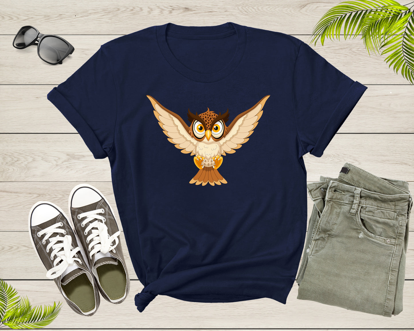 Cute Cool Flying Owl Bird of Night Hooter Owlet Owleez Bird T-Shirt Owl Lover Gift T Shirt for Men Women Kids Boys Girls Graphic Tshirt