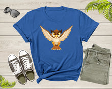 Load image into Gallery viewer, Cute Cool Flying Owl Bird of Night Hooter Owlet Owleez Bird T-Shirt Owl Lover Gift T Shirt for Men Women Kids Boys Girls Graphic Tshirt