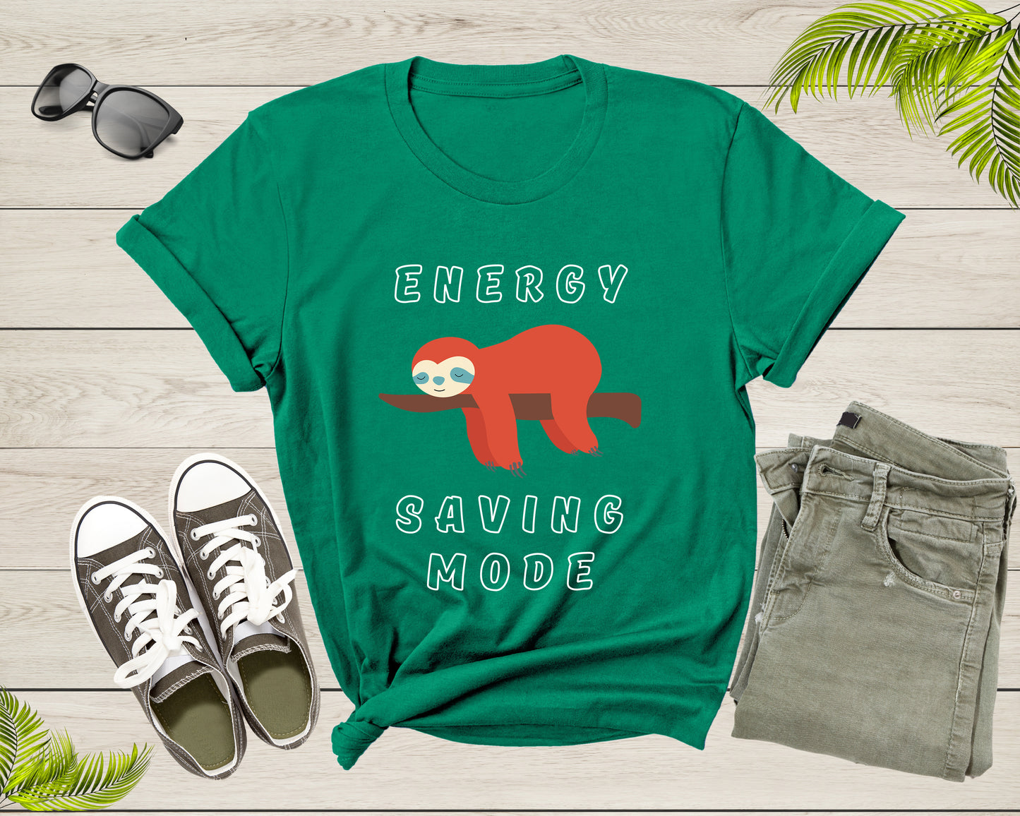 Cute Cool Lazy Tree Sloth Sleeping Animal Energy Saving Mode T-Shirt Sloth Lover Gift T Shirt for Men Women Kids Boys Girls Graphic Tshirt