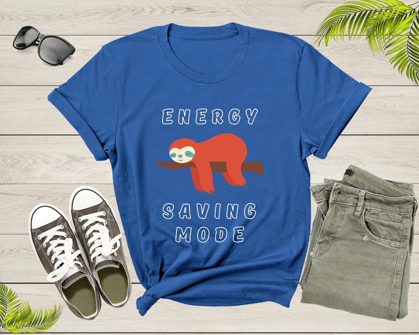 Cute Cool Lazy Tree Sloth Sleeping Animal Energy Saving Mode T-Shirt Sloth Lover Gift T Shirt for Men Women Kids Boys Girls Graphic Tshirt