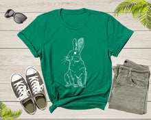 Load image into Gallery viewer, Cute Cuddly Rabbit Pet Animal Hand Dawn Rabbit Silhouette Shirt T-Shirt Bunny Lover Gift T Shirt for Men Women Kids Boys Kids Graphic Tshirt