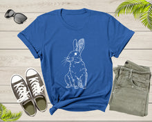 Load image into Gallery viewer, Cute Cuddly Rabbit Pet Animal Hand Dawn Rabbit Silhouette Shirt T-Shirt Bunny Lover Gift T Shirt for Men Women Kids Boys Kids Graphic Tshirt