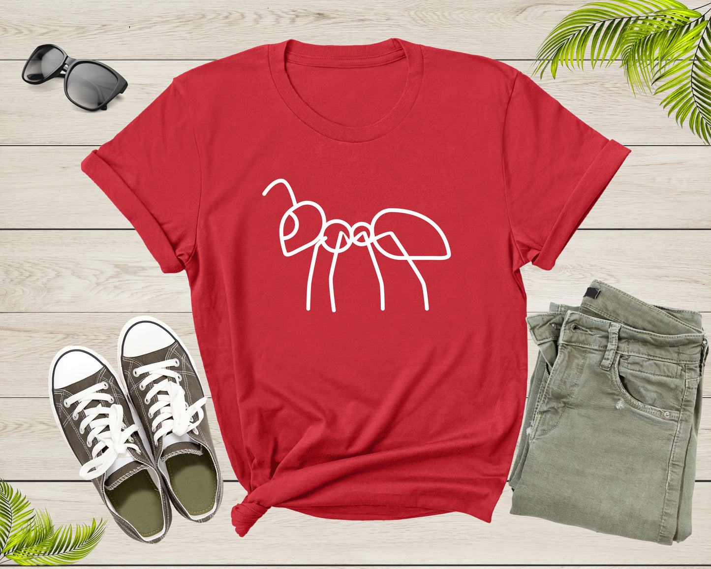 Cute Fire Ant Gift Shirt For Mens Womens Kids Red Ant Lover Tshirt Cool Ant Bug Termite Silhouette Graphic Design Print Boys Girls T-shirt