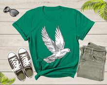 Load image into Gallery viewer, Cool Flying White Dove Pigeon Bird Animal Sketch Art Drawing T-Shirt Dove Pigeon Bird Lover T Shirt Gift for Men Women Kids Boys Girls