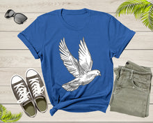 Load image into Gallery viewer, Cool Flying White Dove Pigeon Bird Animal Sketch Art Drawing T-Shirt Dove Pigeon Bird Lover T Shirt Gift for Men Women Kids Boys Girls