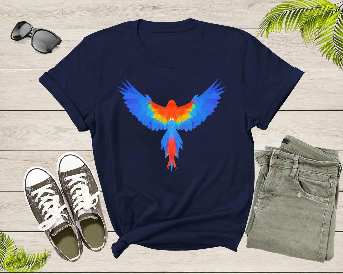 Cute Flying Colorful Parrot Topic Exotic Bird Art Design T-Shirt Parrot Lover Gift T Shirt for Men Women Kids Boys Girls Graphic Tshirt
