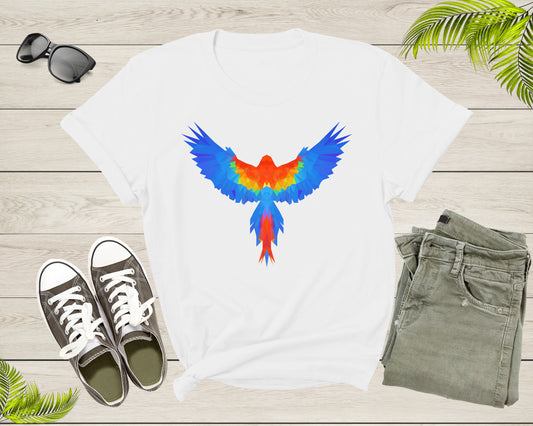 Cute Flying Colorful Parrot Topic Exotic Bird Art Design T-Shirt Parrot Lover Gift T Shirt for Men Women Kids Boys Girls Graphic Tshirt
