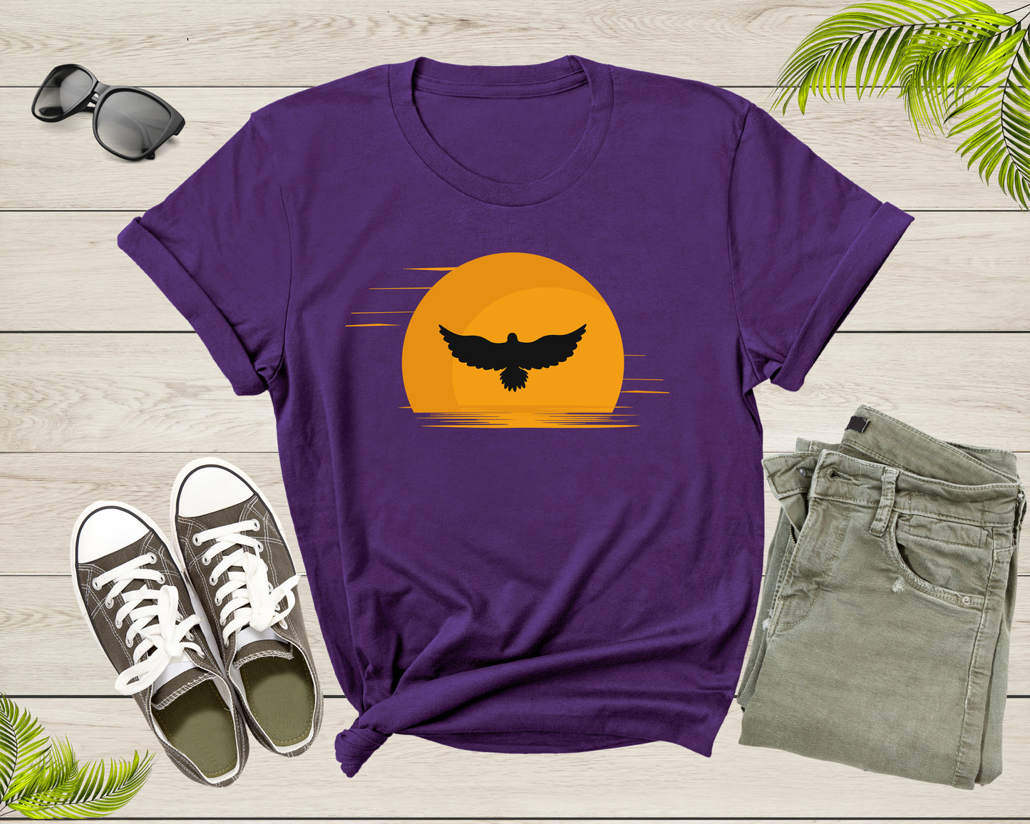 Cute Flying Eagle Bird Animal at Sunset for Men Women Kids T-Shirt Soaring American Eagle Gift T Shirt for Men Women Kids Boys Girls Tshirt