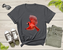 Load image into Gallery viewer, Cute Flying Northern Red Cardinal Bird Redbird Wings T-Shirt Cardinal Bird Lover Gift T Shirt for Men Women Kids Boys Girls Graphic Tshirt