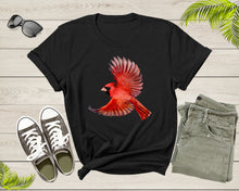 Load image into Gallery viewer, Cute Flying Northern Red Cardinal Bird Redbird Wings T-Shirt Cardinal Bird Lover Gift T Shirt for Men Women Kids Boys Girls Graphic Tshirt