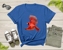 Load image into Gallery viewer, Cute Flying Northern Red Cardinal Bird Redbird Wings T-Shirt Cardinal Bird Lover Gift T Shirt for Men Women Kids Boys Girls Graphic Tshirt