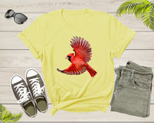 Load image into Gallery viewer, Cute Flying Northern Red Cardinal Bird Redbird Wings T-Shirt Cardinal Bird Lover Gift T Shirt for Men Women Kids Boys Girls Graphic Tshirt
