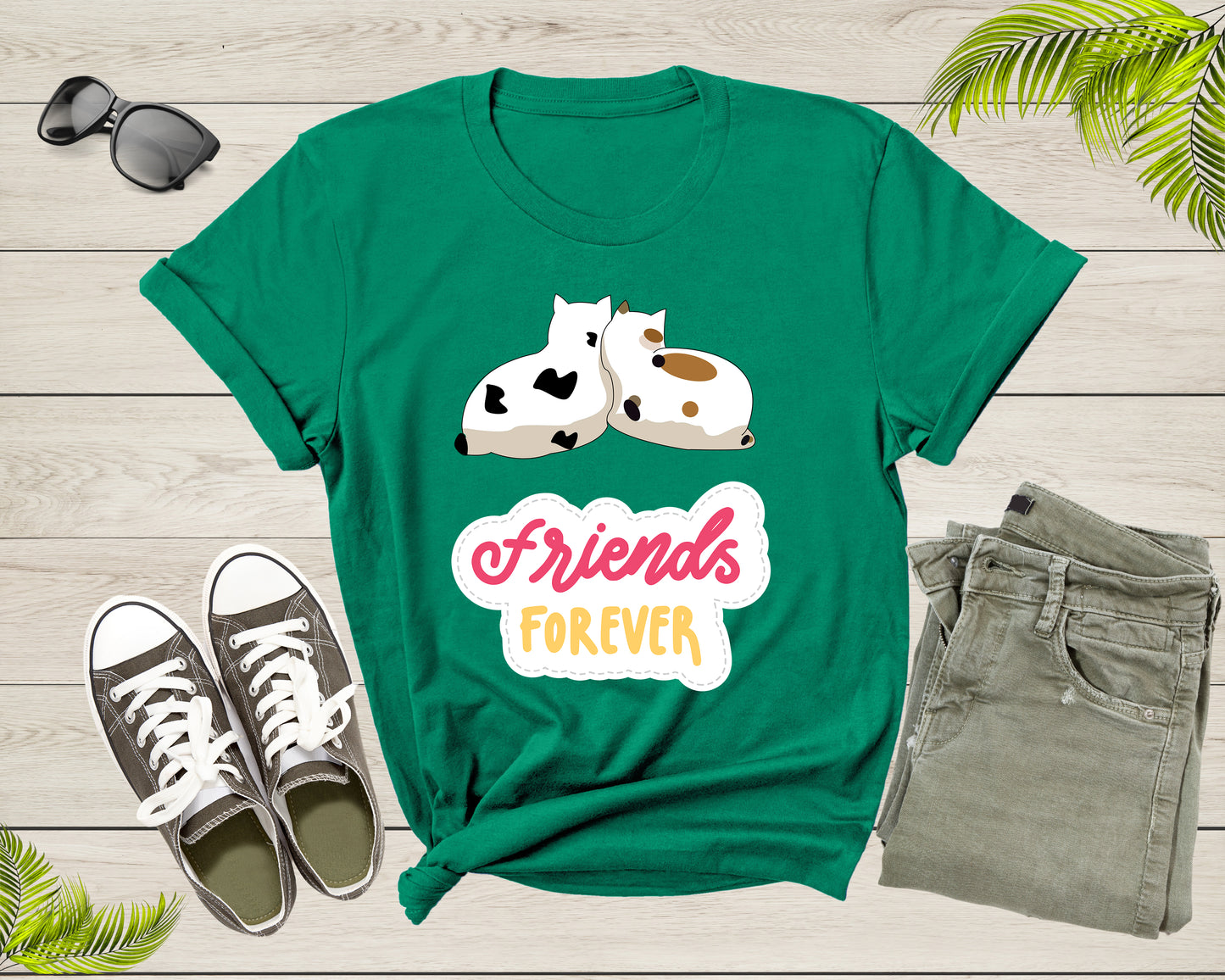 Cute Friends Forever Cats Kittens Animal Friendship Animal T-Shirt Cat Lover Gift T Shirt for Men Women Kids Boys Girls Graphic Tshirt