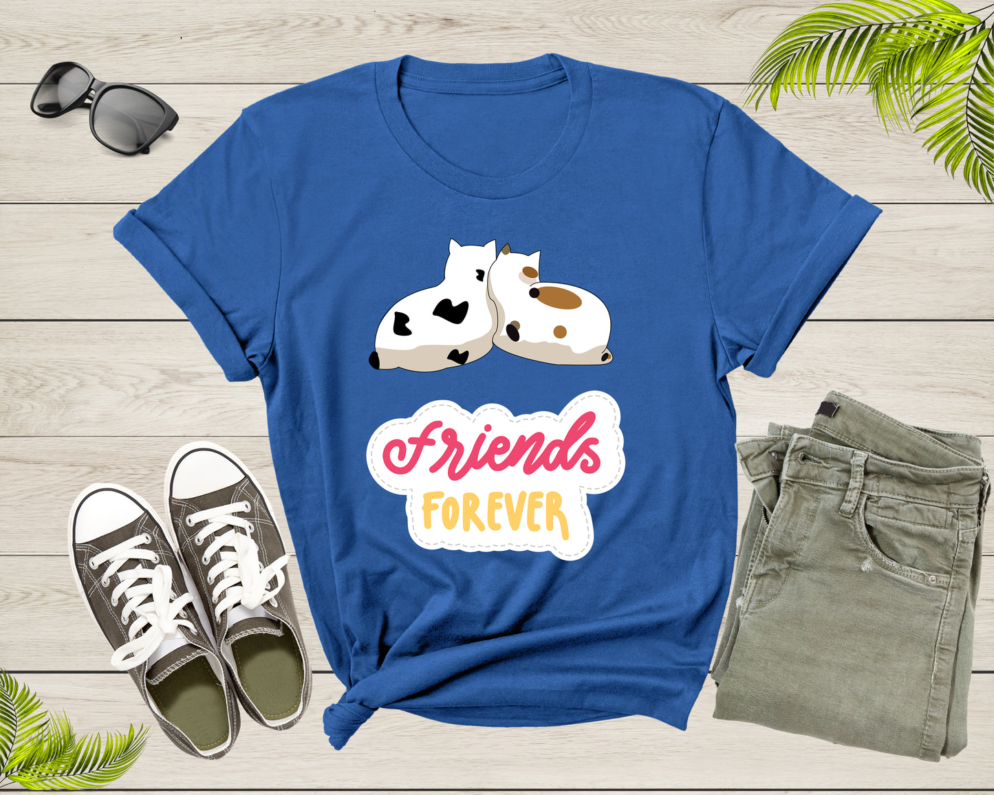 Cute Friends Forever Cats Kittens Animal Friendship Animal T-Shirt Cat Lover Gift T Shirt for Men Women Kids Boys Girls Graphic Tshirt