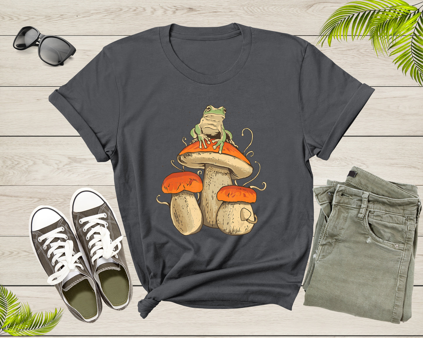 Cute Frog Toad Animal Mushroom Lover Gifts For Men Women Kid T-shirt Frog Lover Shirt Frog And Toad Mushroom Shirt Frog Lover Animal Tshirt