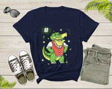 Load image into Gallery viewer, Cute Funky Hipster Alligator Crocodile Animal for Men Women T-Shirt Alligator Lover Gift T Shirt for Men Women Kids Boys Girls Tshirt