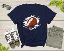 Load image into Gallery viewer, Cool Football Ball Silhouette Football Sports Team Games T-Shirt American Football Lover Gift T Shirt for Men Women Kids Boys Girls