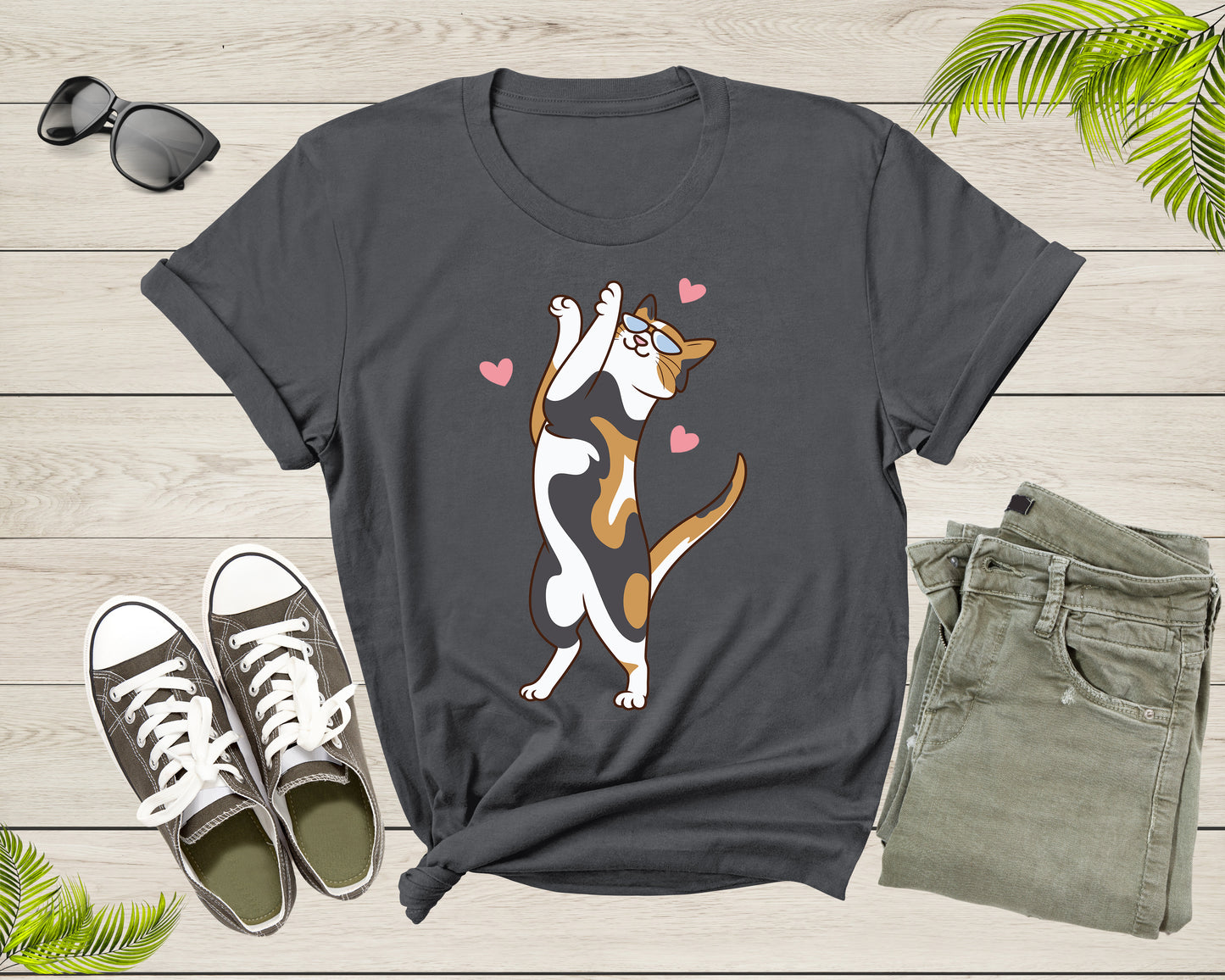 Cute Funny Dancing Cat Kitty Kitten Music Note For Men Women T-shirt Cat Lover Funny Cat Shirt Cat Lover Cat Owner Gift Pet Lover Shirt